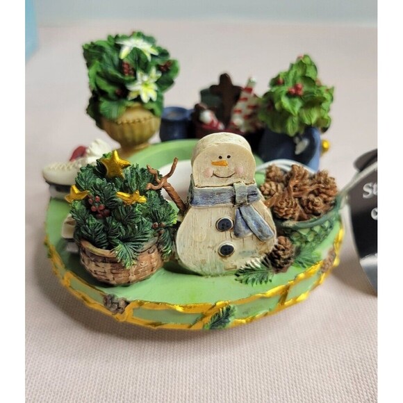 Candle Capper Old Virginia Candle Company POINSETTIA Candle Topper Christmas B59 - Picture 3 of 10